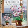 Non-Toxic 323Pcs Phalaenopsis Potted Plant Building Block Flower Model Puzzle Toys Sets New Year Christmas Birthday Gifts