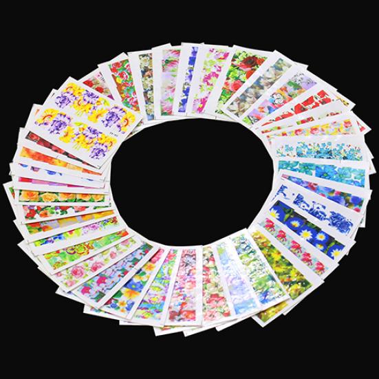50 ark vannmerkeklistremerker Midlertidige tatoveringer DIY Nail Art Tips Manikyrdekaler