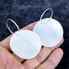 Mother Of Pearl Gemstone Handmade 925 Sterling Silver Jewelry Earring 2.56" MM-3487