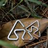 3 Pcs Outdoor Stainless Steel Hook Triangular Hanger Safety Clip Anti Slide Multifunctional for Camping Hiking L