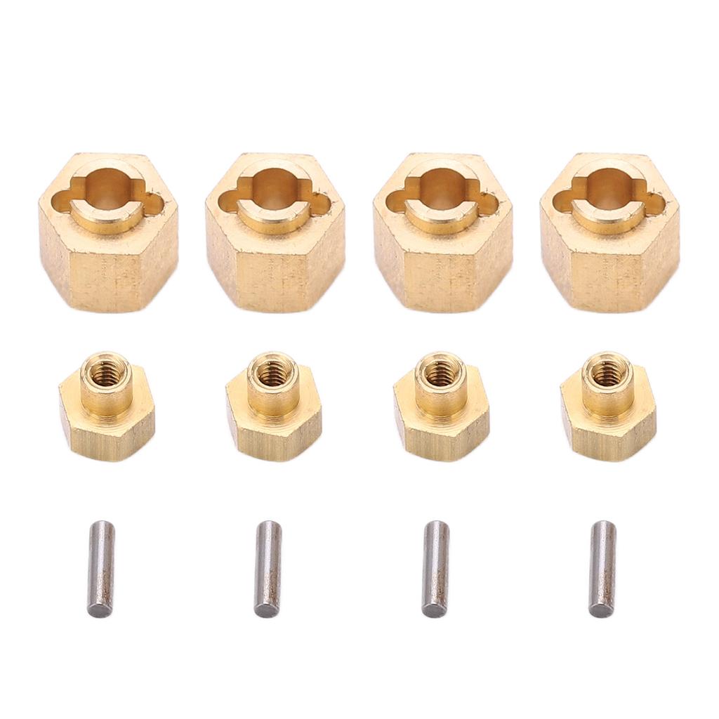 Brass 7MM Wheel Hex Extended Adapter for Axial SCX24 AXI90081124 RC Car Upgrade Parts