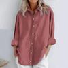 Women's Fashion Casual Solid Colour Cotton Button Cardigan Long Sleeve Top