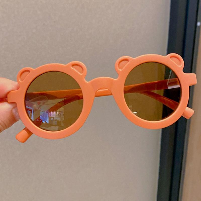 Cute Morandi Colors Cartoon Bear Rainbow Round Sunglasses Children Baby Sunglasses Uv Protection Classic Eyewear