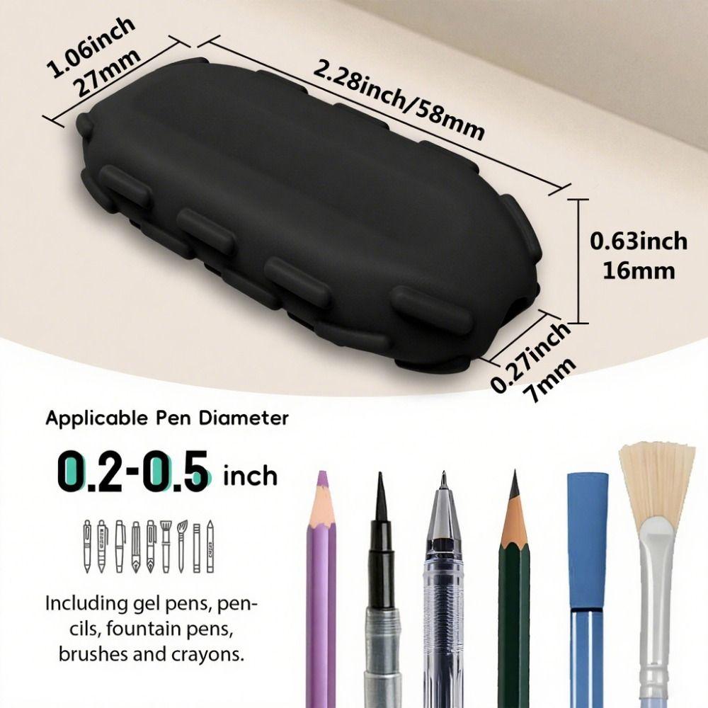 1oz Weighted Silicone Improves Penmanship Handwriting Aid Solid Color Elderly & Special Needs Writing Trainer
