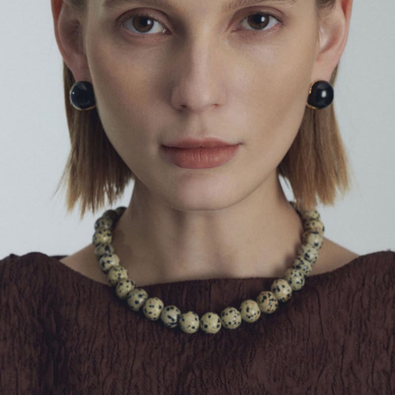 

viollina Dalmatian Necklace_12mm gold