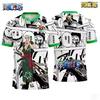 Herren Mode Einteiler T-Shirt Zoro Kunstdruck Jungen Kleidung Mädchen Kurzarm Herren Trikot Leichte Oberteile