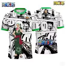 Herren Mode Einteiler T-Shirt Zoro Kunstdruck Jungen Kleidung Mädchen Kurzarm Herren Trikot Leichte Oberteile
