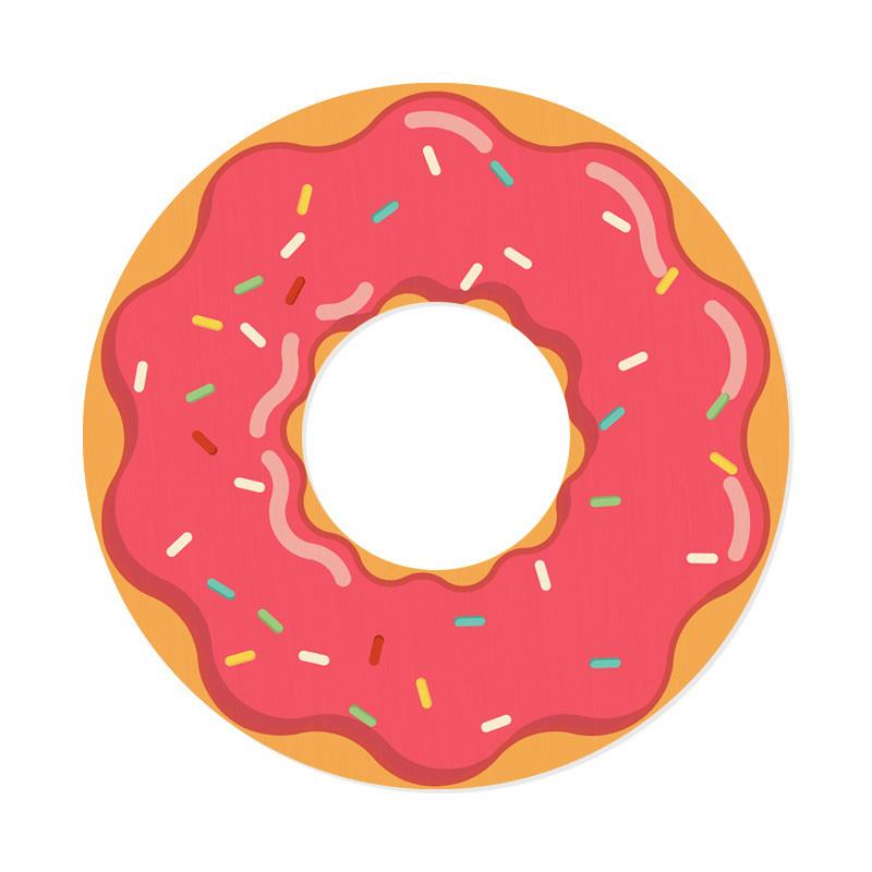 Kawaii Donut-Shaped Diatomite Coaster - Absorbent Cup Mat for Office Desk, Heat Resistant Table Protector for Mugs & Glasses