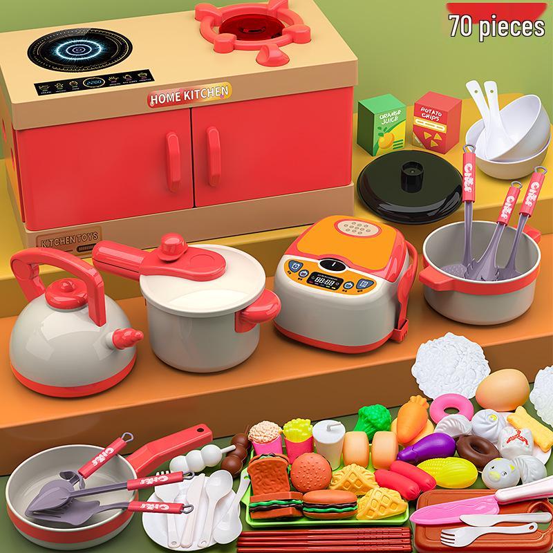 Children's Pretend Play Kitchen Set - Cooking Toys for Boys & Girls Ages 3 to 6