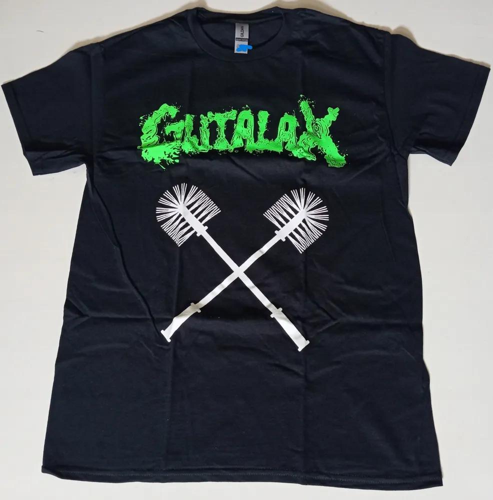 Унисекс хлопковая футболка с коротким рукавом и круглым вырезом Gutalax Gore Grind Зеленая S
