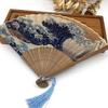 Japanese Style Waves Home Party Decoration Gifts Hand Fan Wedding Folding Fan Hand Held Fan