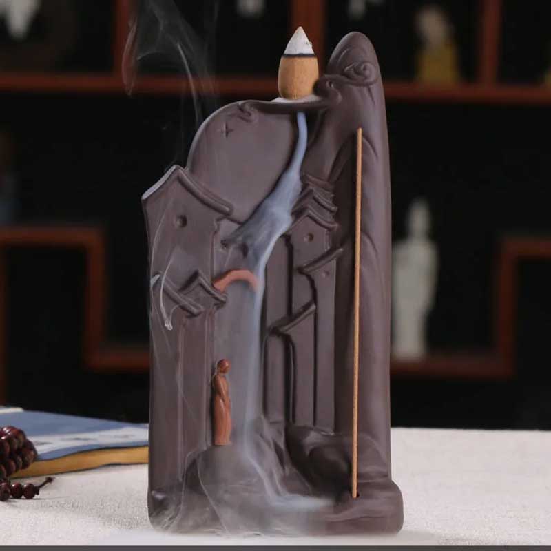 Lilla sand Tilbakestrømning Røkelsesbrenner Hjem Personlig Aromaterapi Ovn Innendørs Alpine Flower Water Ornamenter