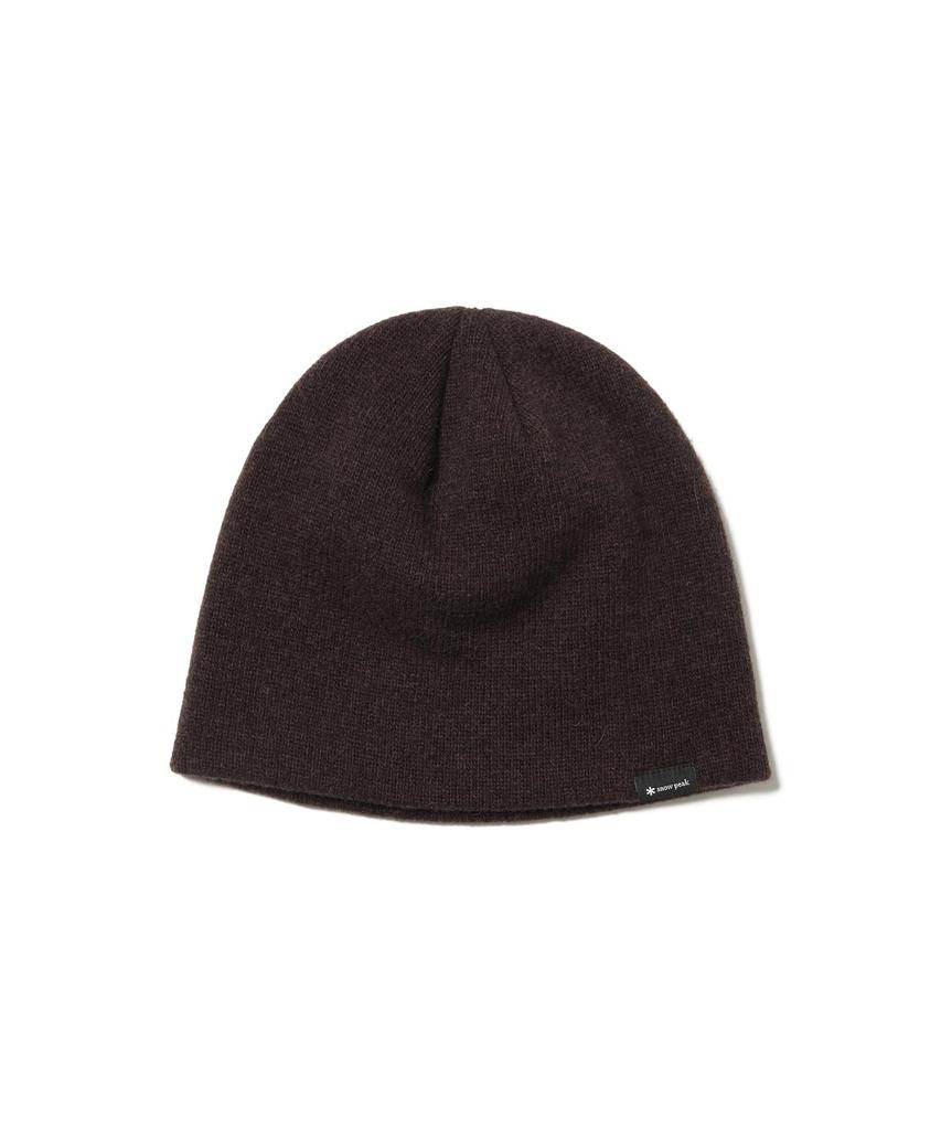 Snow Peak Washable Wool Knit Cap Headwear Cap Hat for Men and Dark Brown AC-25AU007 Women,