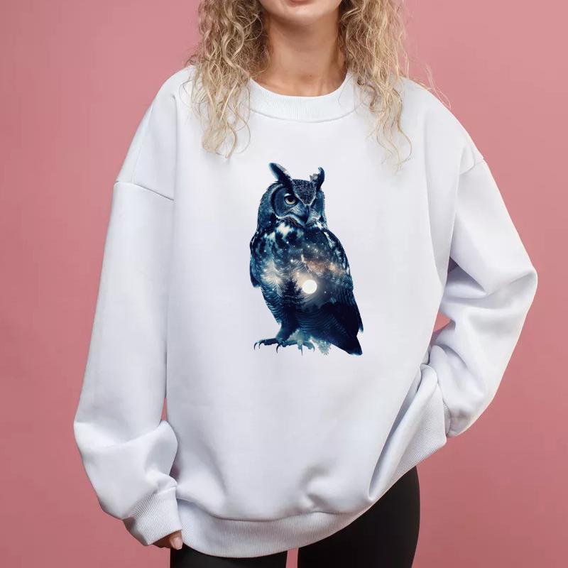 Night Owl Thermal Sticker On Clothes Heat Press Appliqued Parches Ropa Diy Clothes Stickers T-Shirt Hoodies Sticker Decoration
