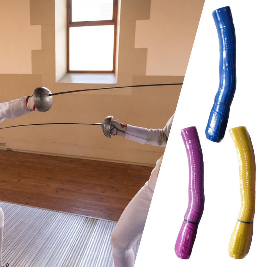 Fencing Foil Sabre Epee Handle Training Enthusiasts Practical Daily Practice 7.28" High Performance Curved Straight Handle