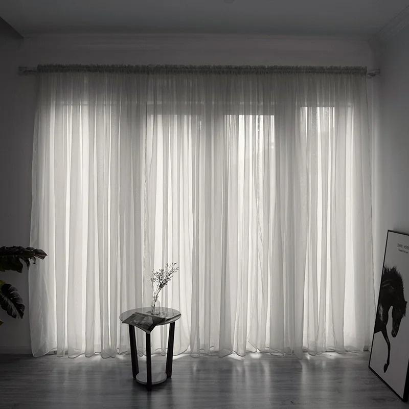 Luxury Bay Window Sheers Certified Voile Drapes with 3D Honeycomb Weave | 70% Light Transmission with Full Privacy