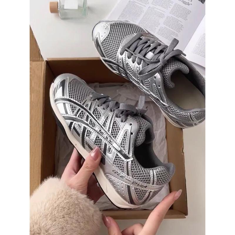 

Ретро женские сетчатые дышащие повседневные кроссовки женские на платформе с мягкой подошвой для бега трусцой уличные походные туфли 40 серебряный