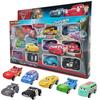12pcs Disney Pixar Cars Back Force Lightning Mcqueen Jackson 6cm Storm Mater Model Car Accompanying Toys Kids Birthday Gifts