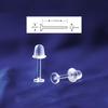 Clear Resin Earrings with Soft Glue & Invisible Ear Care for Students