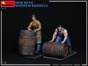Miniart Wooden Barrel and Male Figure Plastic Model MA38070 1/35 (2 Pieces)