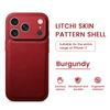 Plain Lychee Pattern Sense Large Window Phone Case For For Iphone 17 Air 16 1 14 Plus 13 Pro Max Advanced Shockproof Cover