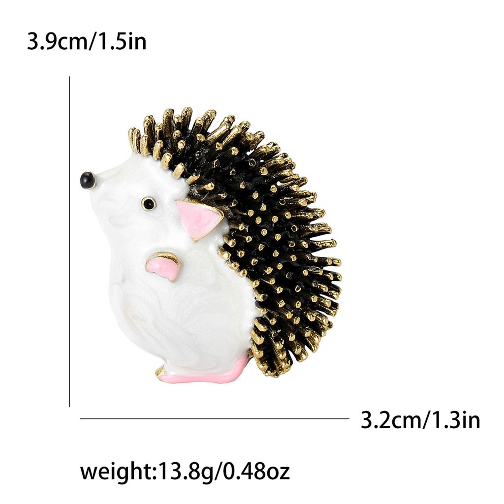 Enamel Hedgehog Brooches for Women Unisex Small Animal Pins Banquet Party Backpack Gifts Jewelry Accessories