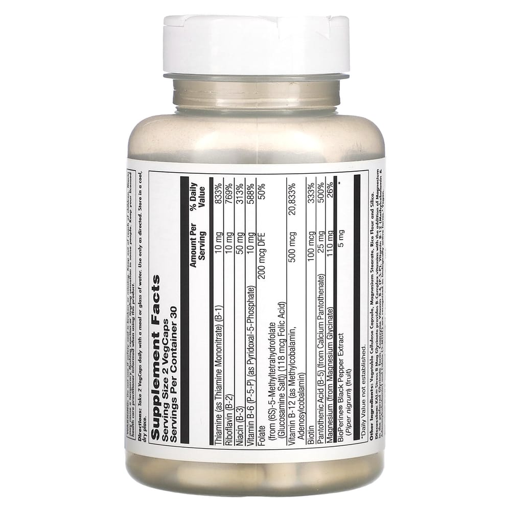 KAL Stress B Magnesium Glycinate Veggie Capsules 60 Counts
