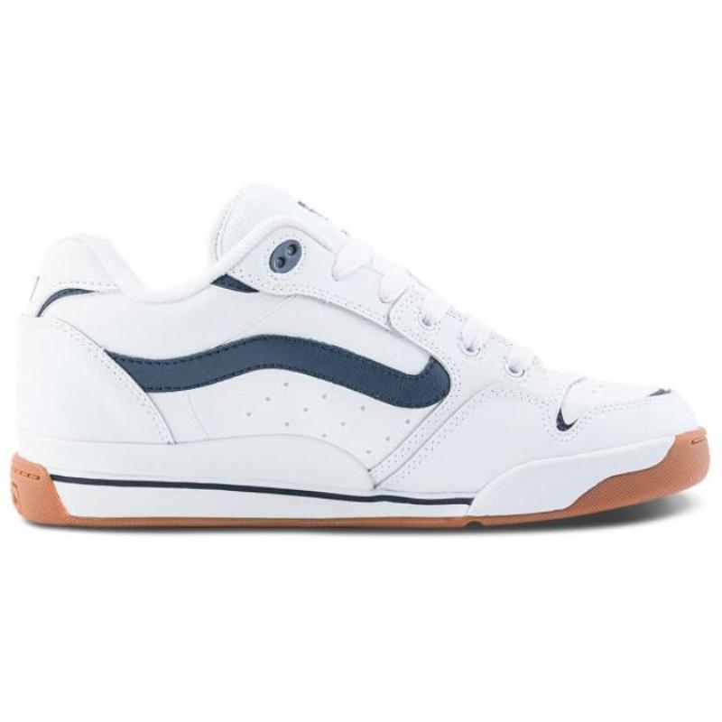 Vans Rowley Cushioning, Wear Resistant Low top Skateboard Shoes Unisex White Blue Sneakers VN000CTMYY2