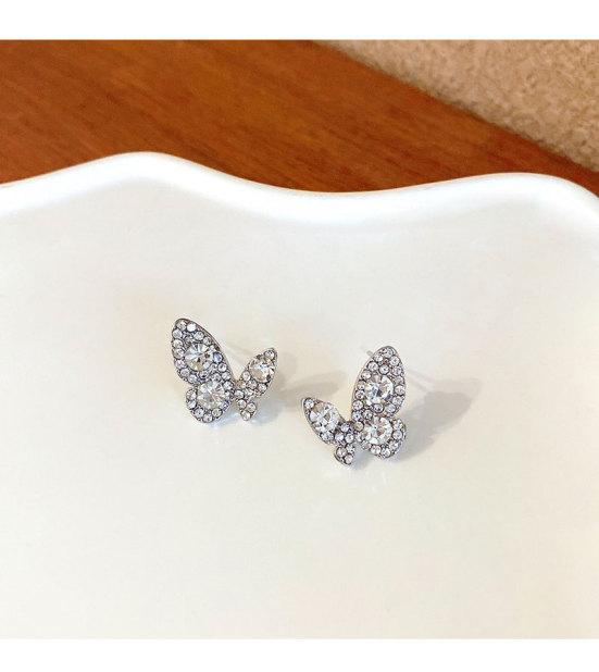 

Серьги-гвоздики S925 с серебряной иглой и бриллиантами, женские нишевые серьги-гвоздики высокого класса, крутые стильные украшения для ушей