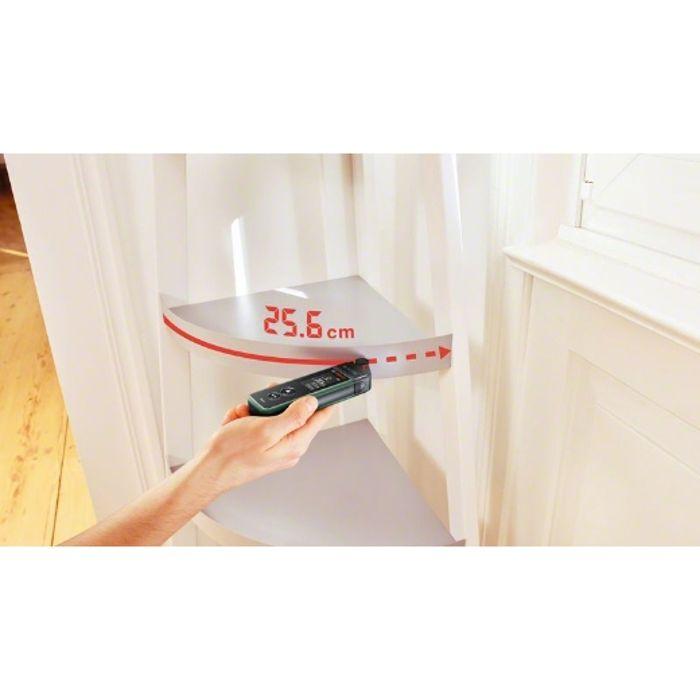 Compteur laser numérique - bosch - zamo - mesure jusqu'à 25 m - 3 adaptateurs - rechargeable usb-c