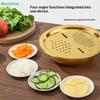 3-In-1 Stainless Steel Kitchen Set, Equipped With Built-in Grinding, Multifunctional Filter, And Mixing Bowl
