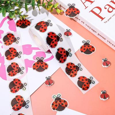 500pcs/roll Sunflower Halloween Stickers Laser Type Self-Adhesive Decals  Carnival Party