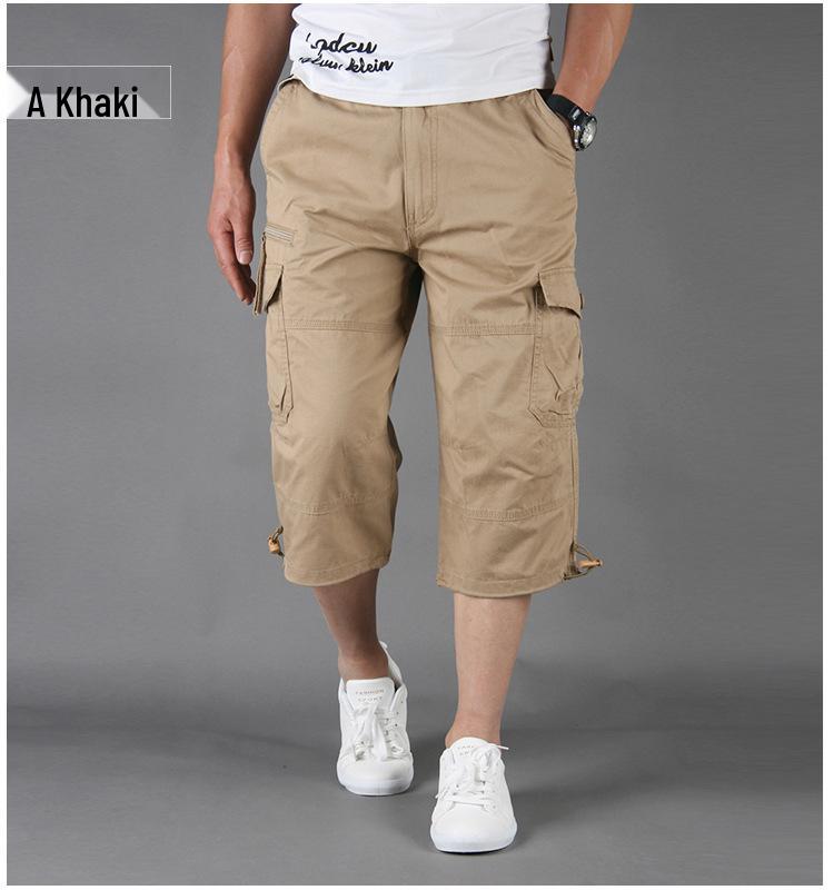 Men's Loose Fit Multi-Pocket Outdoor Cropped Casual Shorts