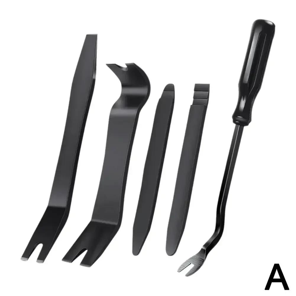 5PCS Auto Dismantle Tools Kit - Easy-to-Use Plastic Pry Tool Set for Car Door Clips, Radio Panels & Audio Repair