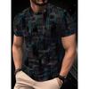 Camouflage Print Super Stretch 3D Printed T-shirt Men's Summer O Neck Loose Casual Tops Breathable Men's Short Sleeved T-shirt