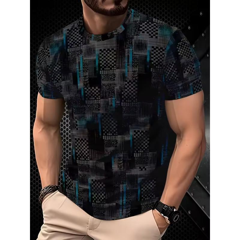 Camouflage Print Super Stretch 3D Printed T-shirt Men's Summer O Neck Loose Casual Tops Breathable Men's Short Sleeved T-shirt