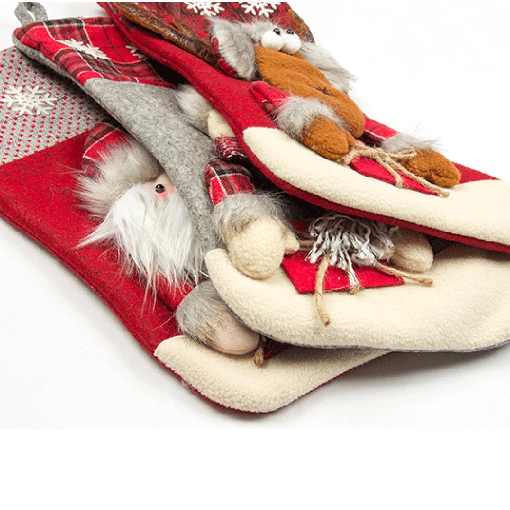 Christmas Stockings Gift and Treat Bags Christmas Hanging Socks for Decoration