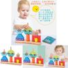 Day And Night Building Blocks Kids Toy Set Wooden Educational Puzzle For Ages 3-6