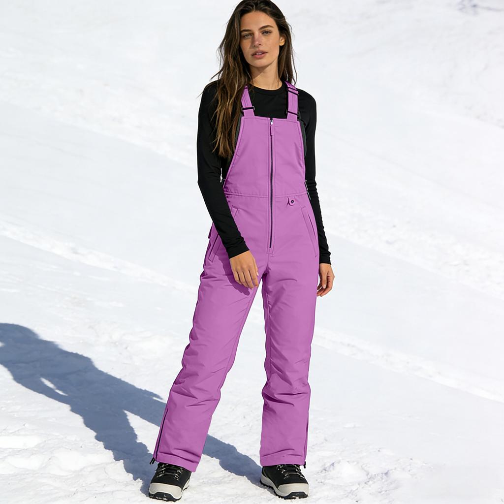 Ski Pants Women Insulated Ski Bib Overalls Snowboarding Pants Adjustable Shoulder Strap Snowsuit