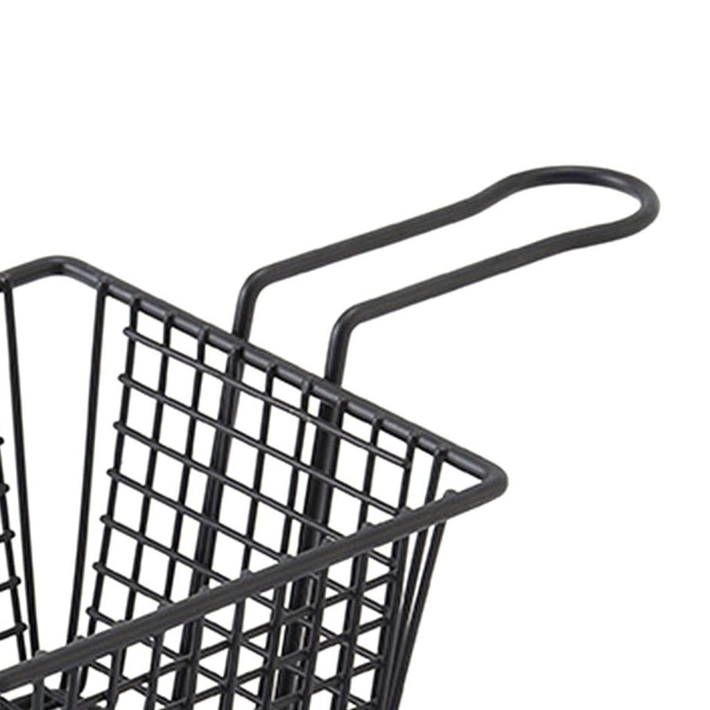 Fryer Basket Iron French Fry Holder Frying Strainer with Handle for Restaurant Home Black
