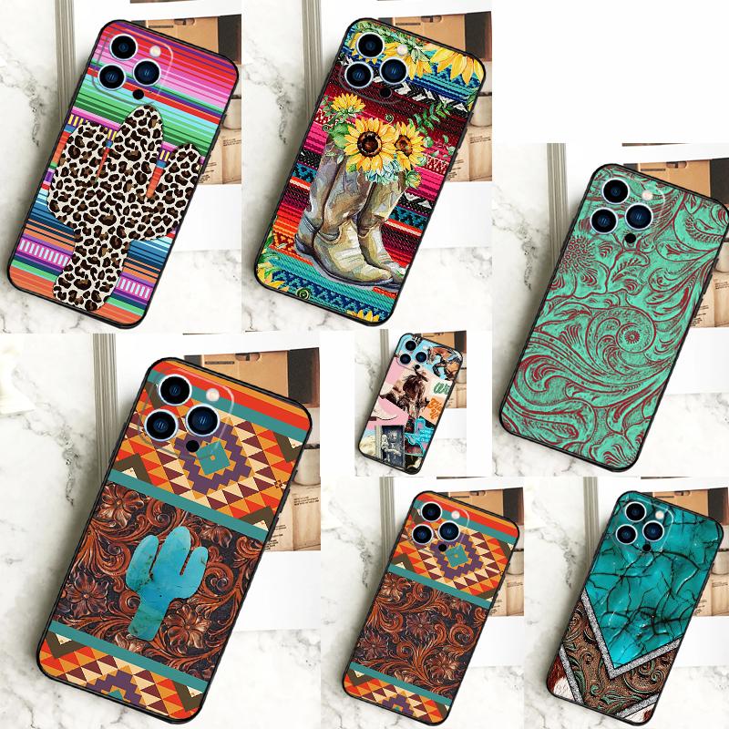 Western Cowgirl Cowboy Boho Aesthetic Phone Case For iPhone 16 15 14 13 12 11 Pro Max X XR XS Max 7 8 Plus 12 13 Mini Back Cover