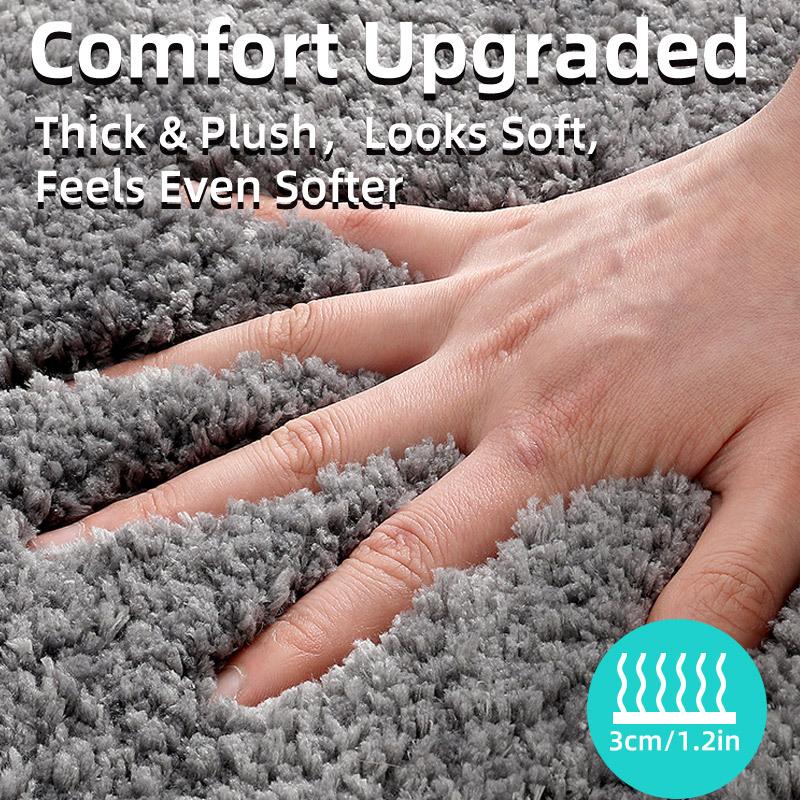 Toilet Absorbent Floor Mat Bathroom Toilet U-Shaped Mat Toilet Entrance Door Non-Slip Foot Pad Toilet Carpet