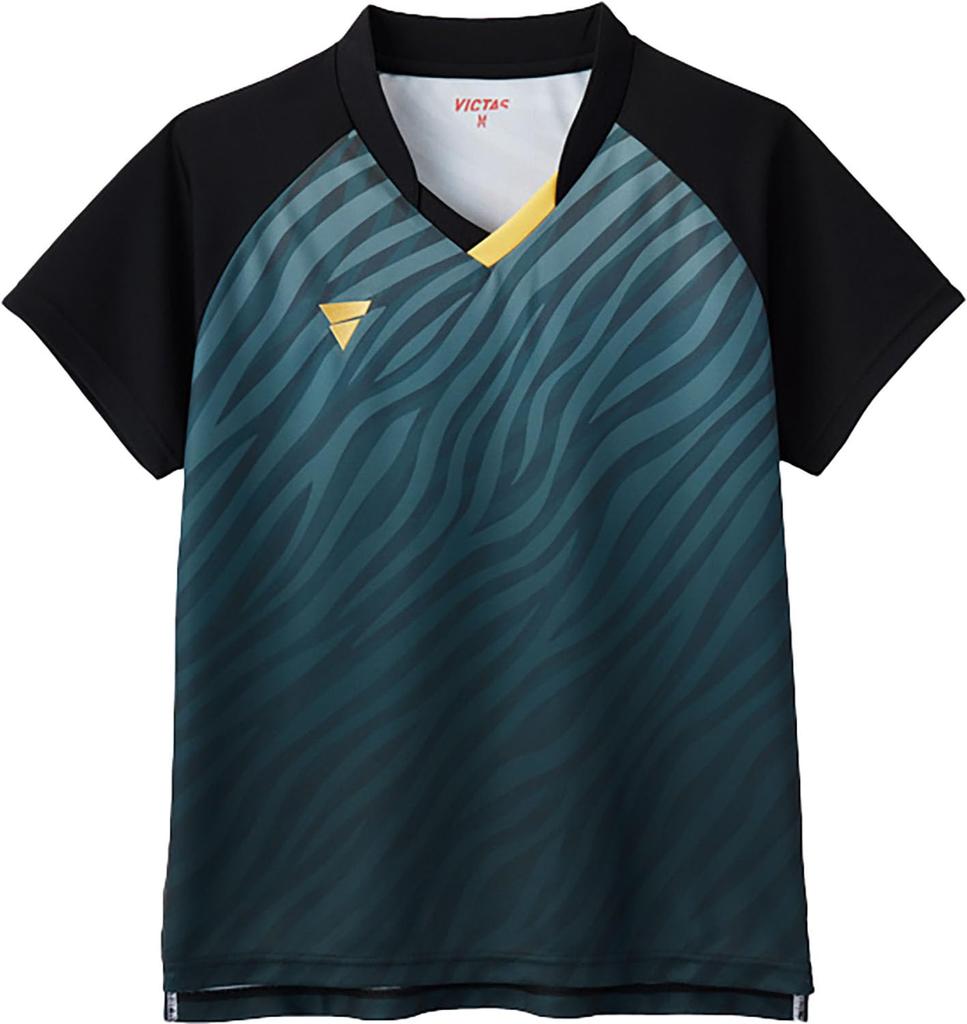 Victus Table Tennis Game Shirt JTTA Sizes 512502 V-LGS502, Certified, Moisture-Wicking, Quick-Drying, Women's, Black, 2XS-4XL,