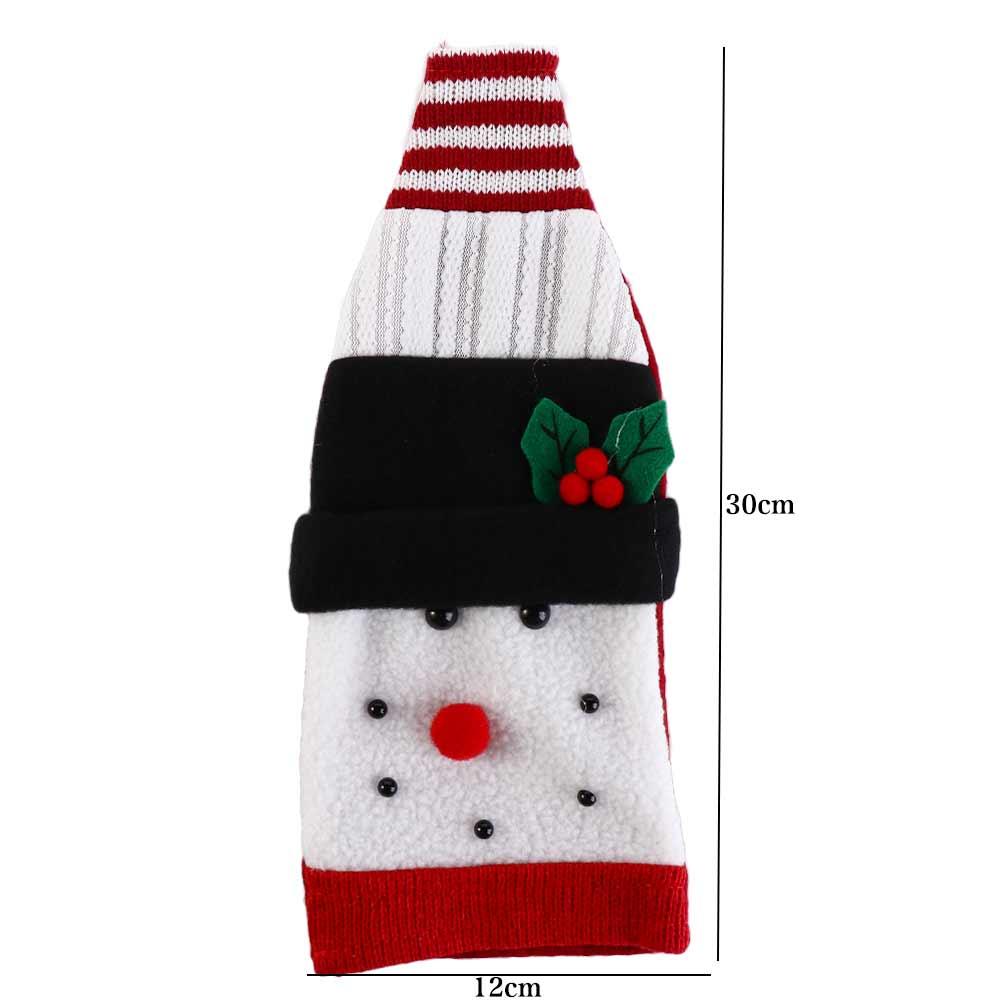 Santa Clause Wine Bottle Decorative Case Cloth Wine Bottle Accessories  Table