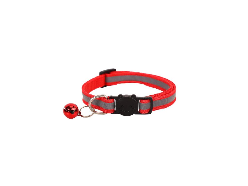 Reflective Cat Collar with Bell and Safety Buckle