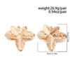 Ingemark Übertriebene Metall Blütenblatt Blume Hängeohrringe Damen Trend Vintage Unregelmäßige Piercing Ohrringe Grunge Schmuck Steampunk