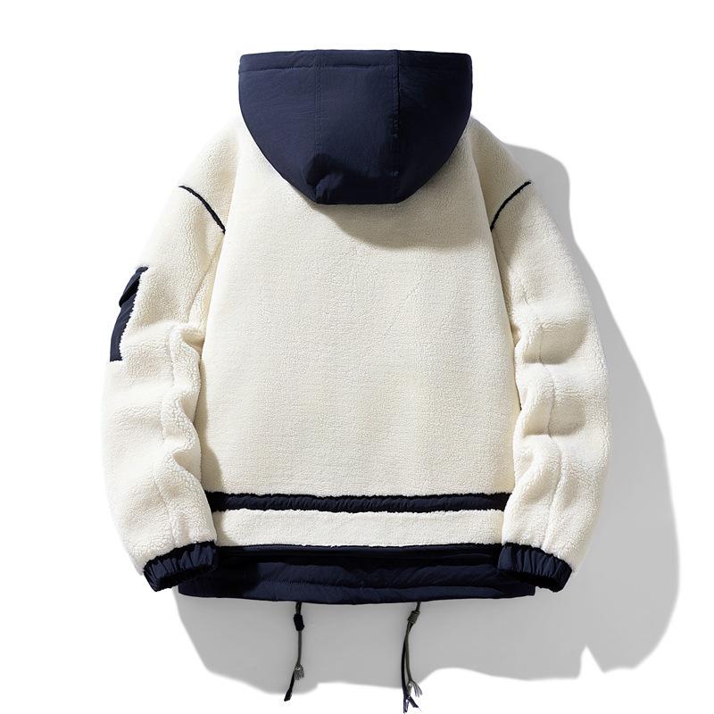 New lambswool men's and women's winter windproof fleece thickened cotton jacket couple style student thickened jacket trendy cotton jacket