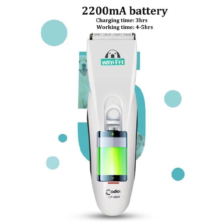 Codos CP6800 Professional Cat Dog Hair Trimmer Electric Mower Pet Hair Clipper Rechargeable Pets Grooming Shaver Haircut Machine