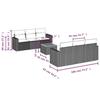 VidaXL Salon de jardin 7 pcs avec coussins noir résine tressée 3224011