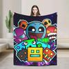 Geometrie Gaming Gestreifte Flanelldecke Weiche Warme Überwurfdecke für Wohnzimmer Reise Büro Sofabett Abdeckung Neuheit Bettbezug